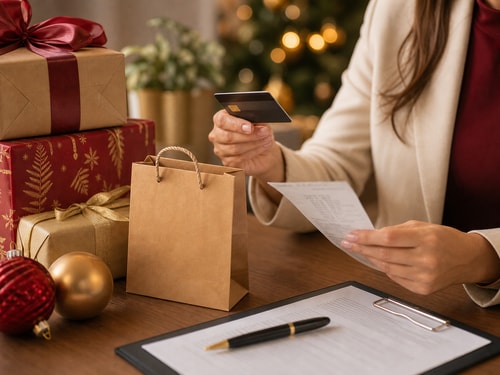 Família abrindo presentes de Natal, imagem sobre Direito do Consumidor