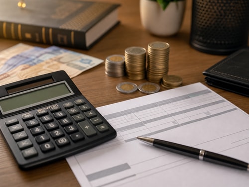 Moedas e cédulas brasileiras sobre a mesa, imagem sobre salário mínimo
